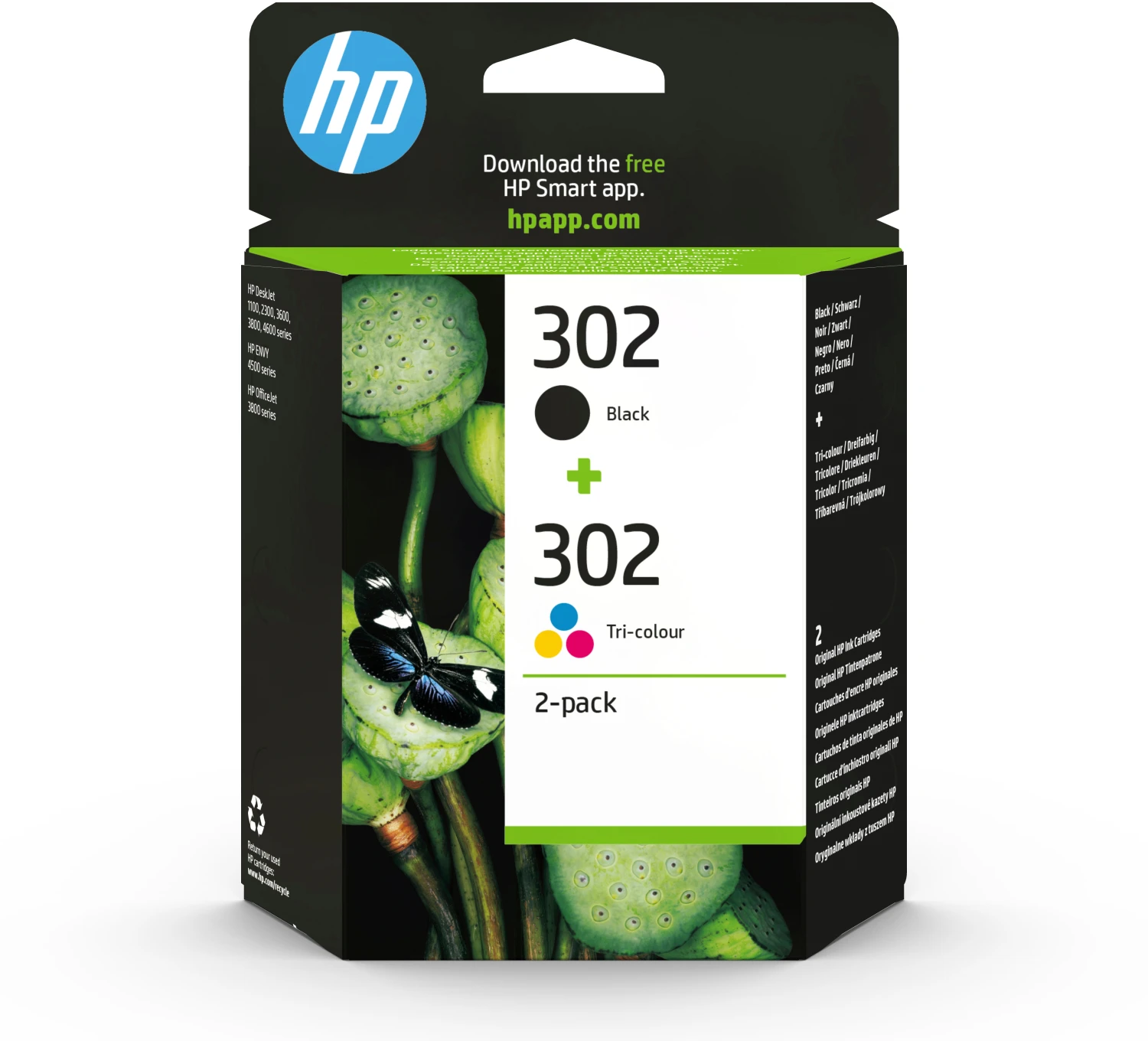 HP 302 Original Ink Cartridge black + tri-color Combo-Pack X4D37AE
