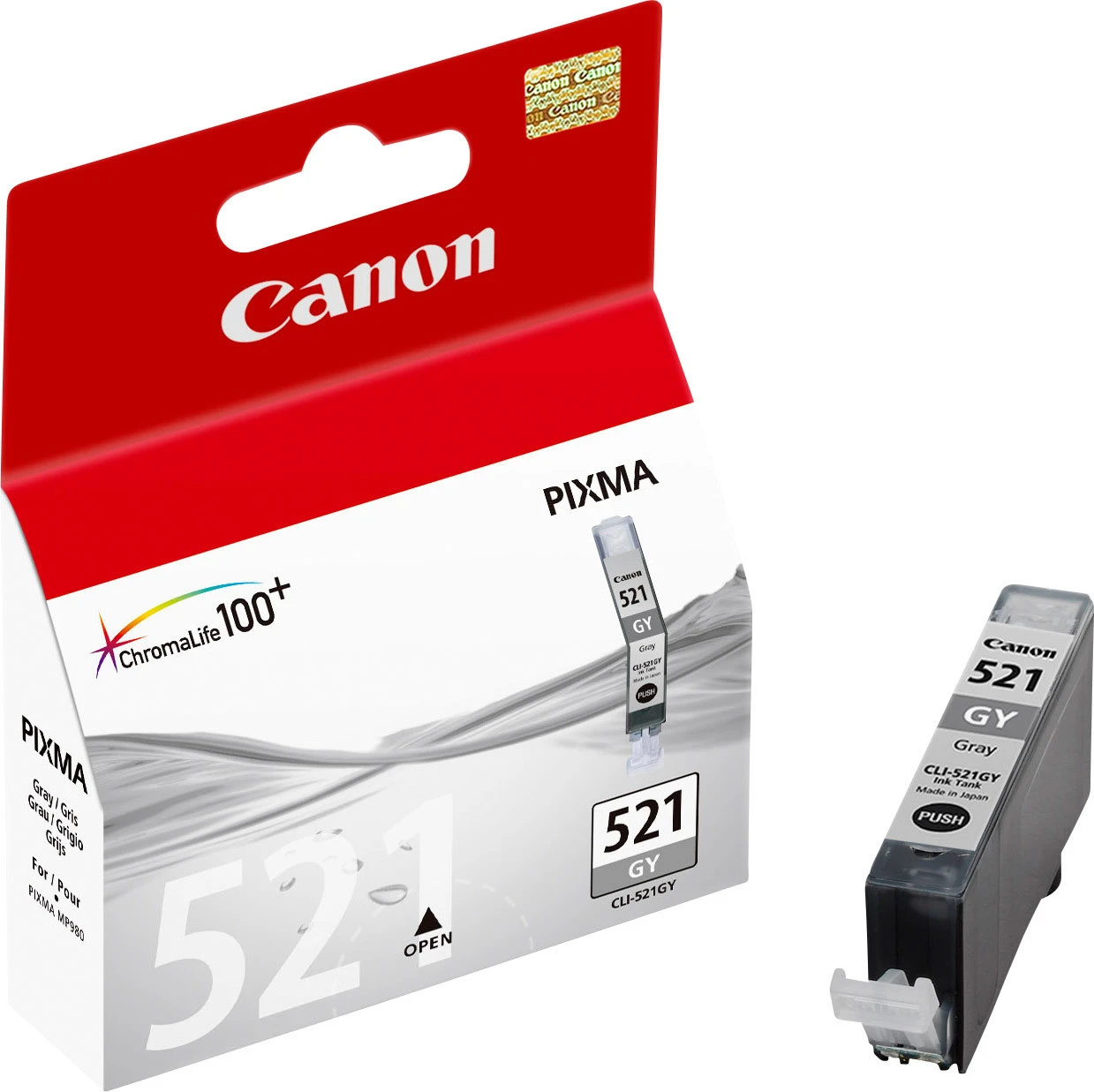 Canon Tintenpatrone grau (2937B001, CLI-521GY)