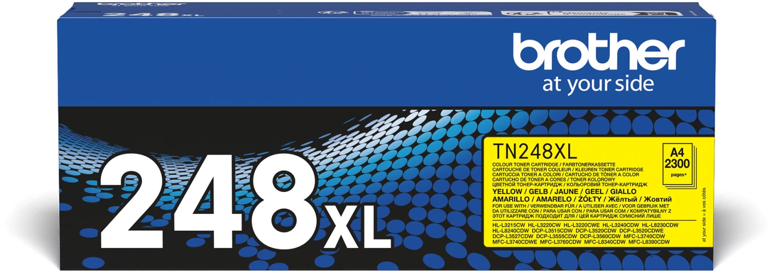 BROTHER TN248XLY Yellow Toner Cartridge ISO Yield 2300 page TN248XLY