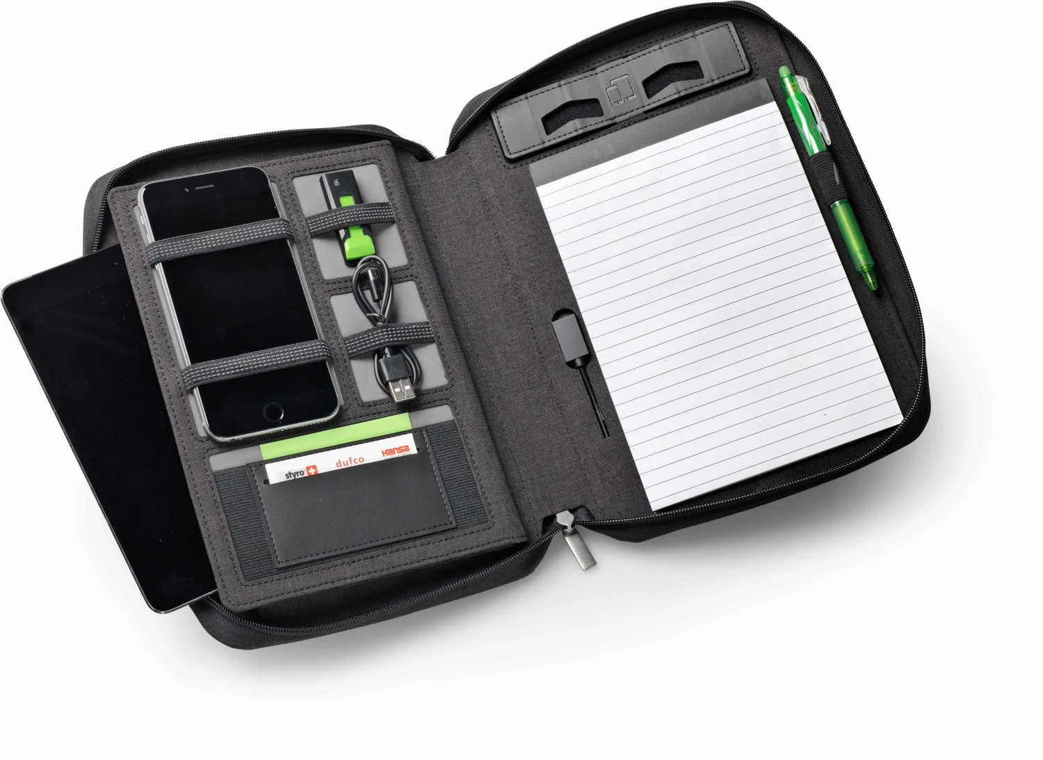 Conférencier, Dufco, A5 avec powerbank 5000 mAh, anthracite