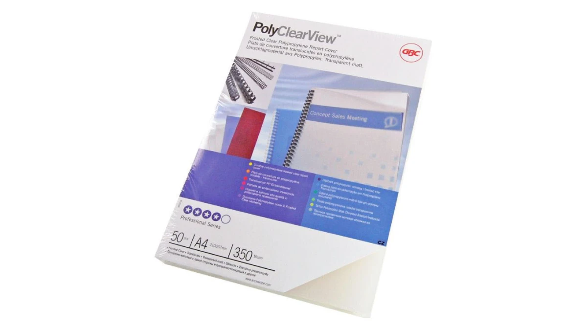 GBC PolyClearView Couverture A4, 350my, 50 pcs.