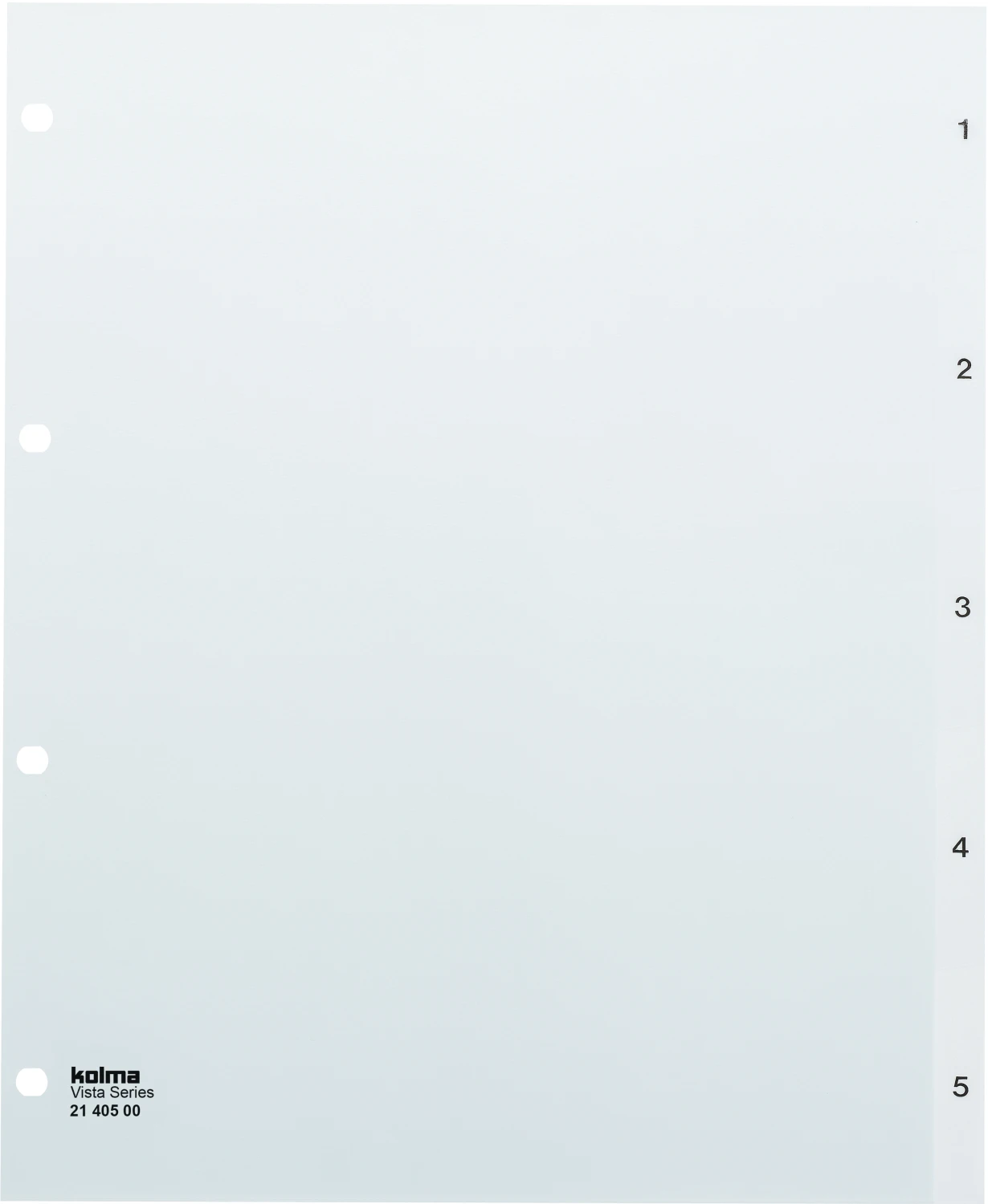 KOLMA Zahlenregister Vista XL 1 - 5