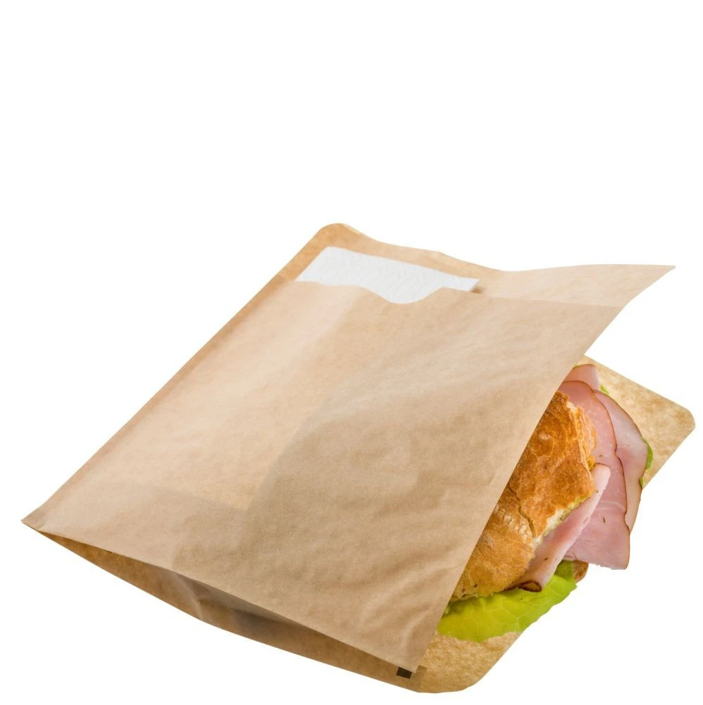 Sachet sandwich avec compartiment pour serviettes