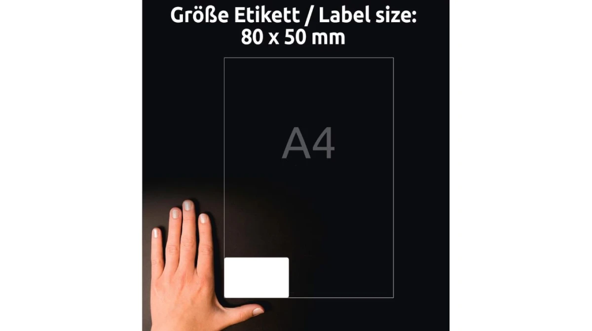 AVERY ZWECKFORM L4785-20 Badges adhésifs, 80 x 50 mm, 20 feuilles