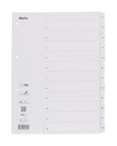 BIELLA Zahlenregister SmartIndex 1 - 12