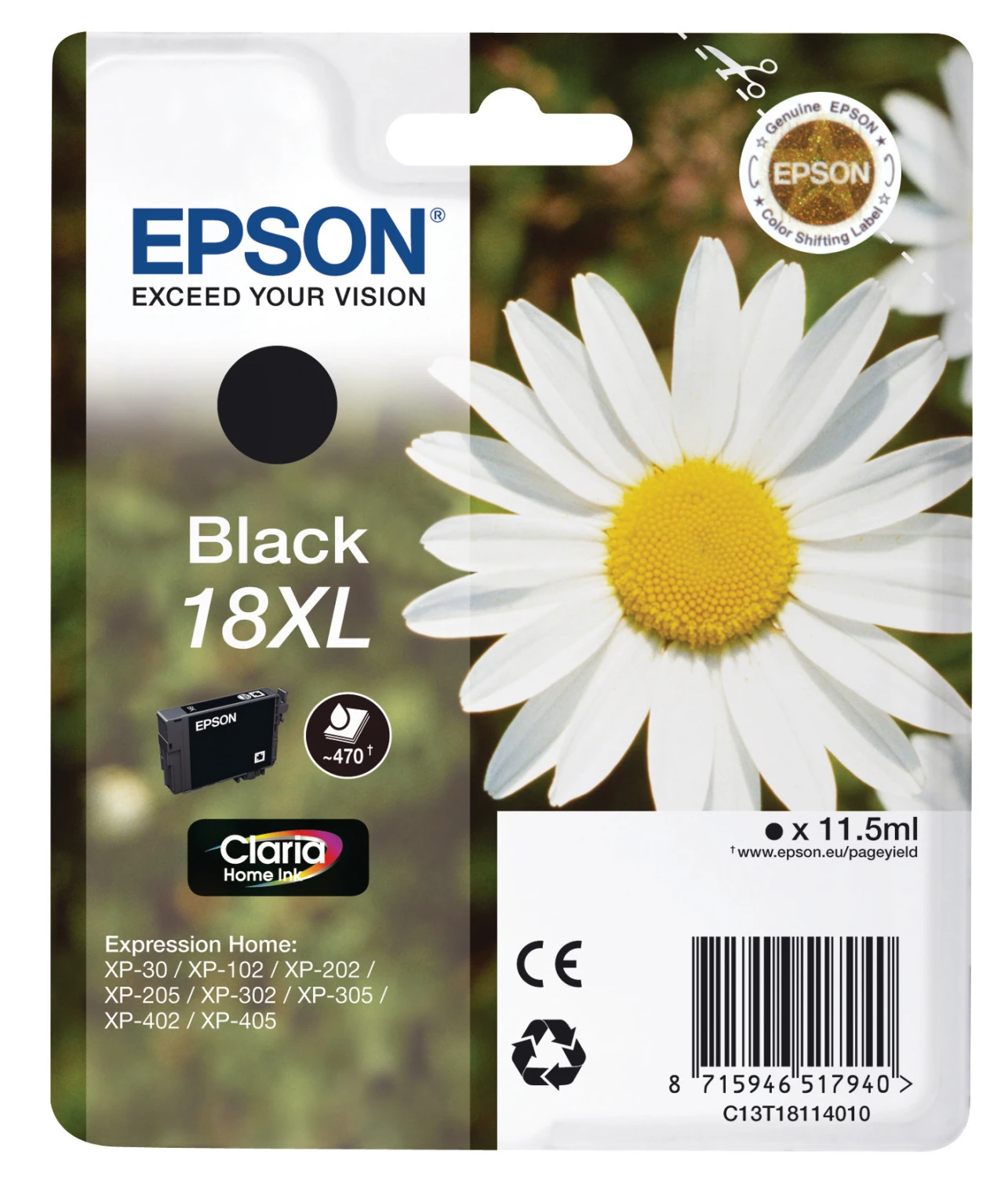 EPSON Tintenpatrone 18XL schwarz