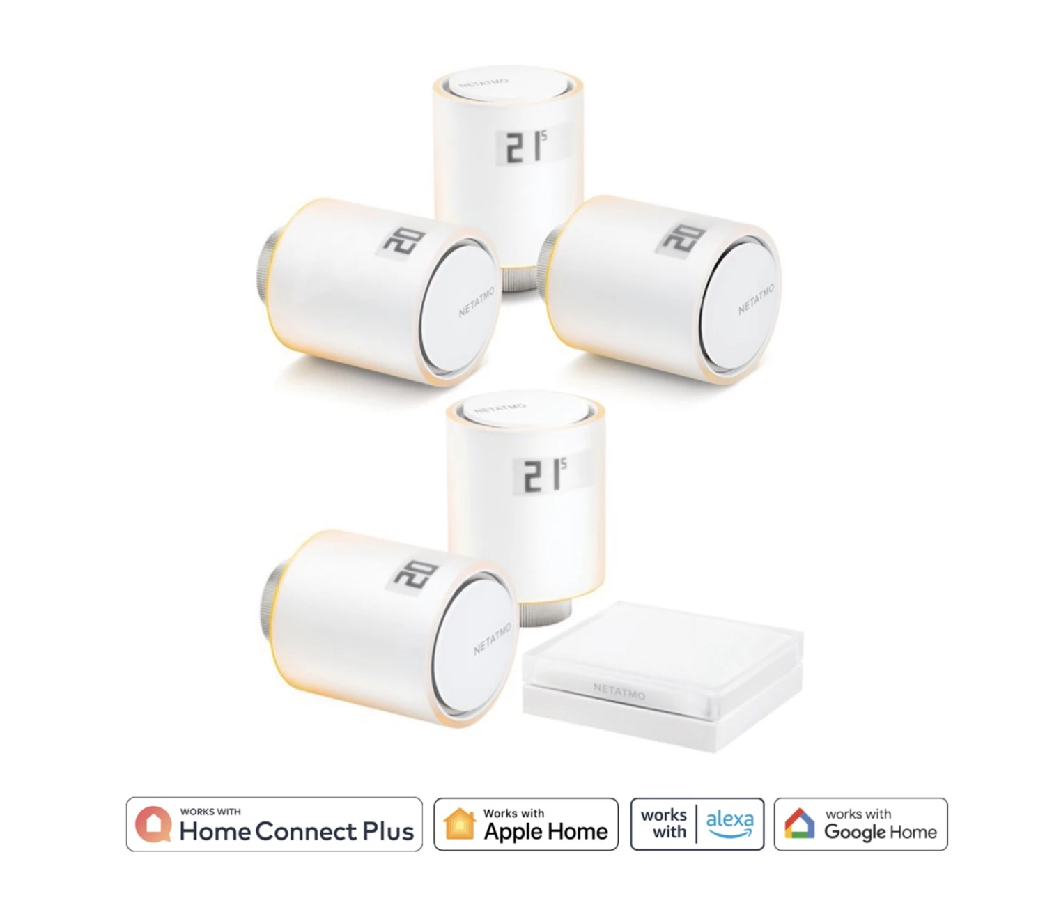 Netatmo 5x Smarte Heizkörperthermostate + Hub