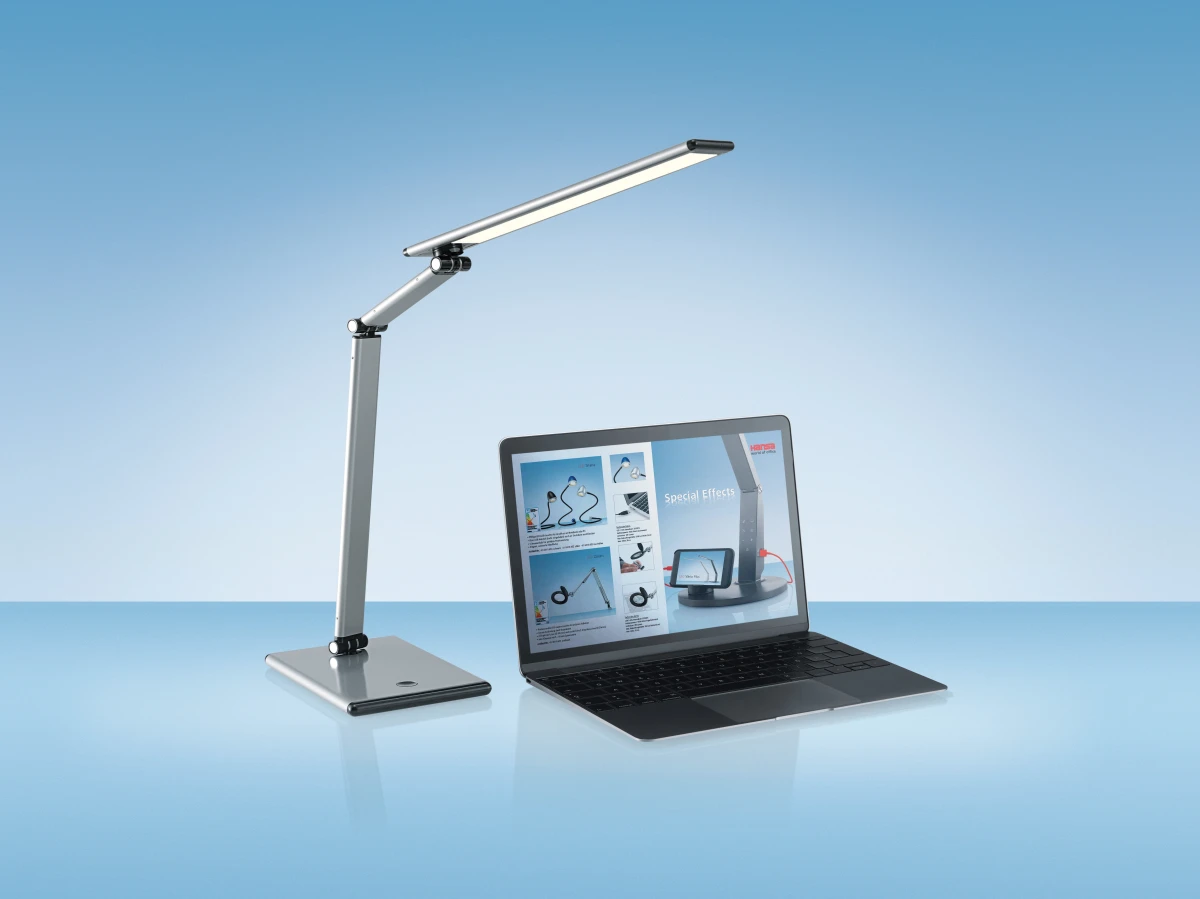 HANSA LED Slim, lampe de travail, space-argent, 7 W,