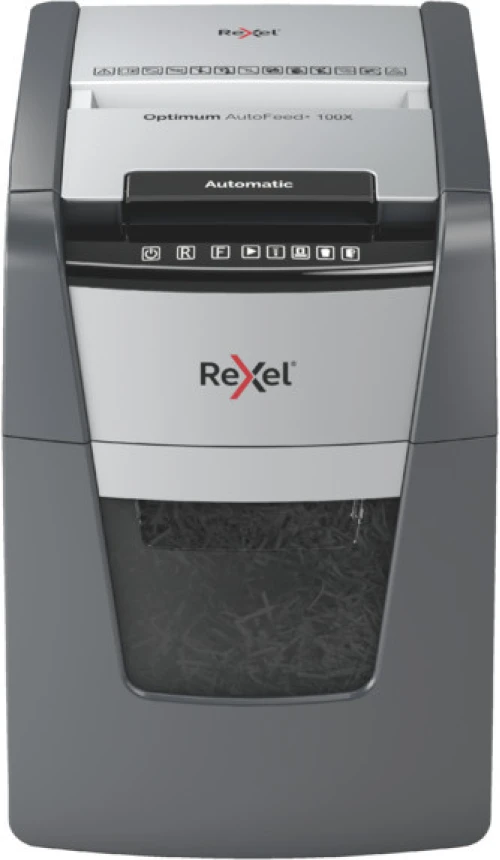 REXEL Aktenvernichter Optimum AF+ 100X, P-4, 34lt