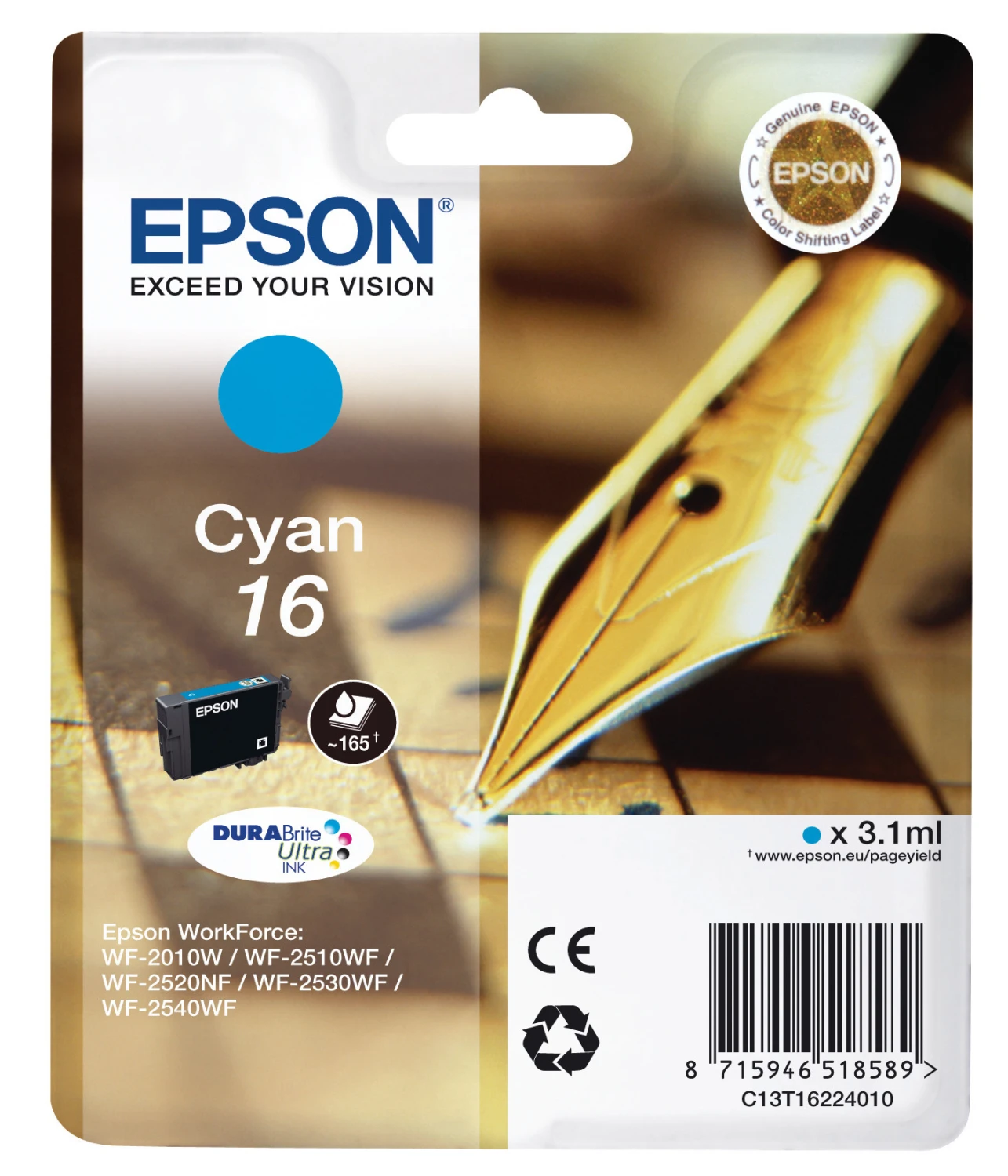 EPSON Tintenpatrone 16 cyan