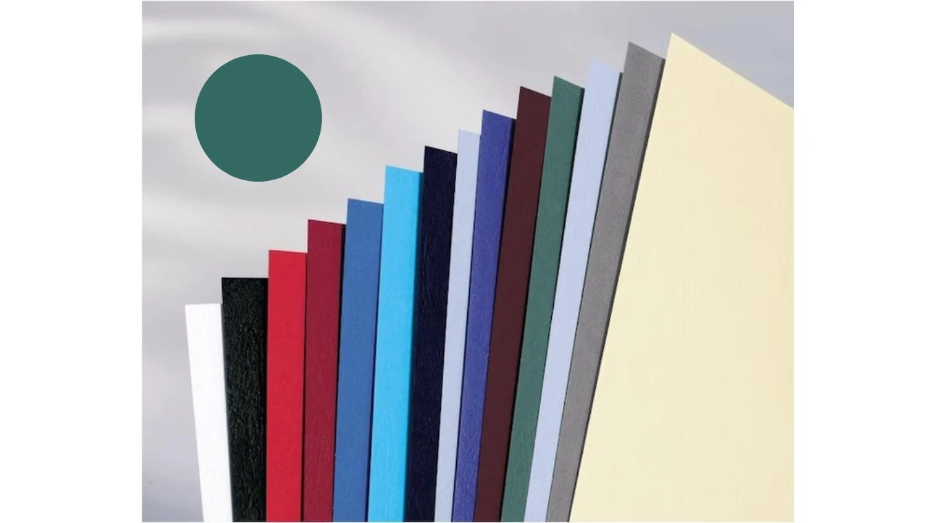 GBC LeatherGrain Deckblatt grün A4 250 g/m²