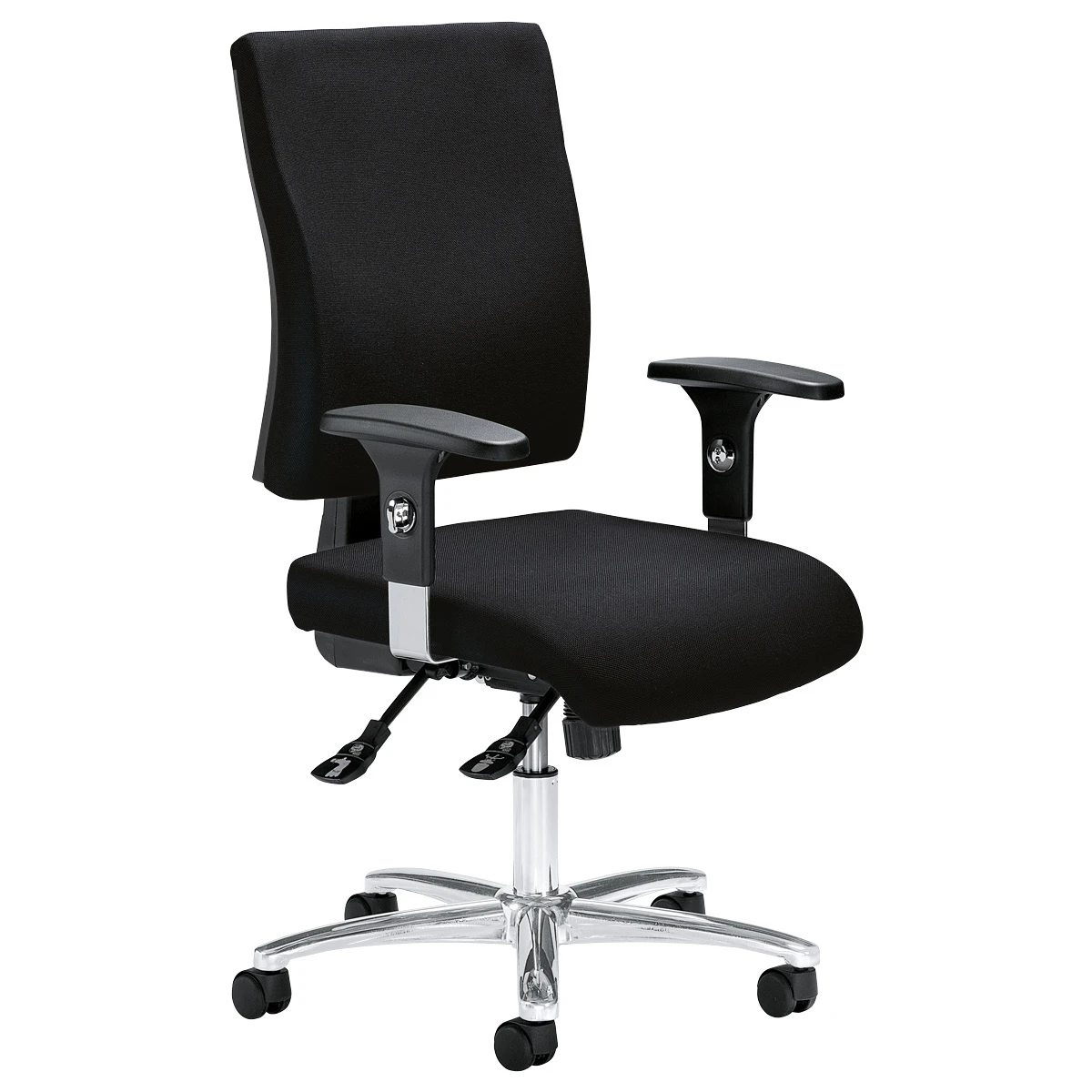Chaise de bureau Comfort R Deluxe avec accoudoirs noir