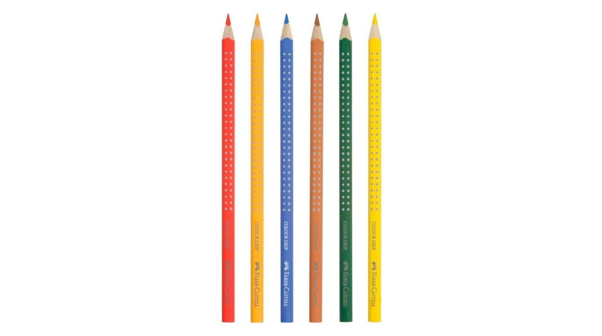 FABER-CASTELL Farbstifte Colour GRIP - 6 Farben