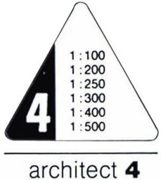 RUMOLD Règle triangulaire 150 - 30 cm - Architect 4