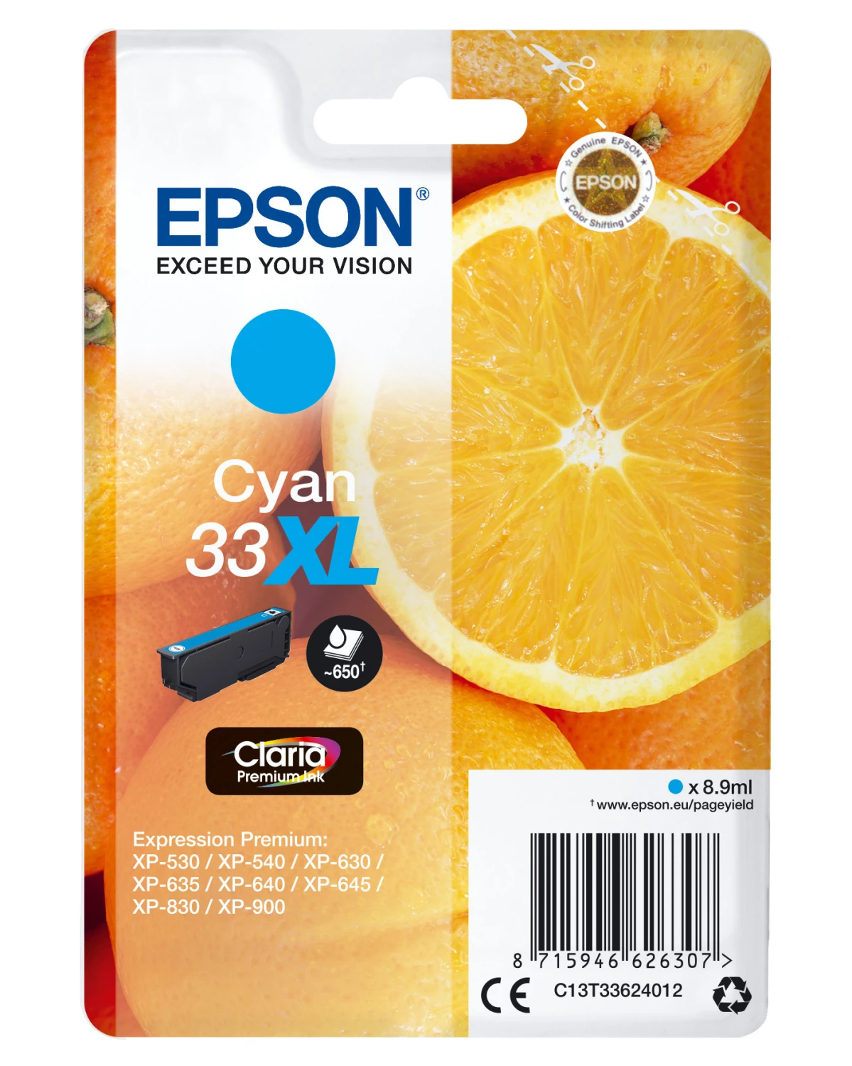 EPSON Tintenpatrone 33XL cyan