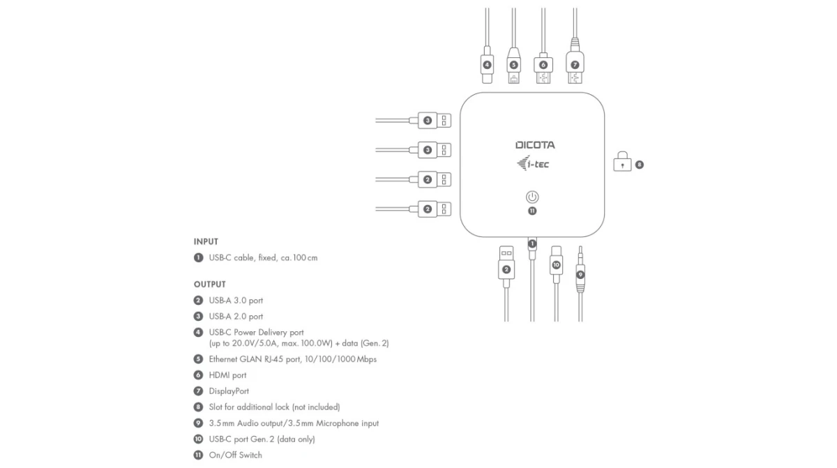 DICOTA USB-C 11-in-1 Docking Station