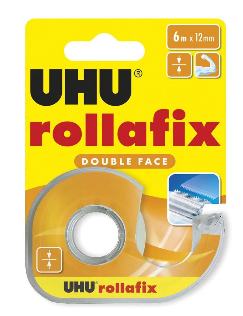 UHU Doppelseitiges Klebeband Rollafix 6mx12mm