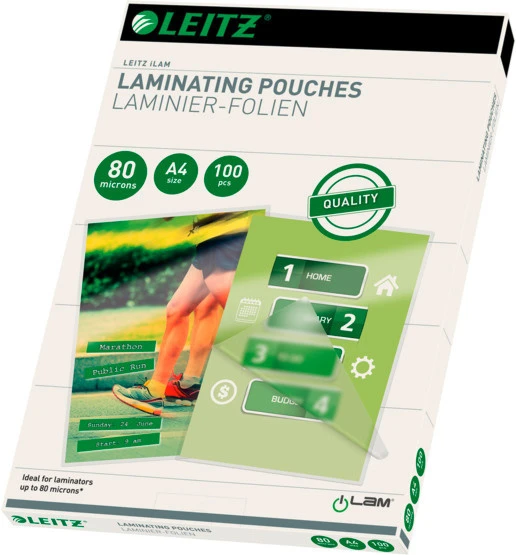 LEITZ Laminierfolien A4, 216 x 303 mm, 80my