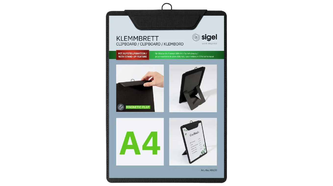 SIGEL Porte-menu - noire en plastique