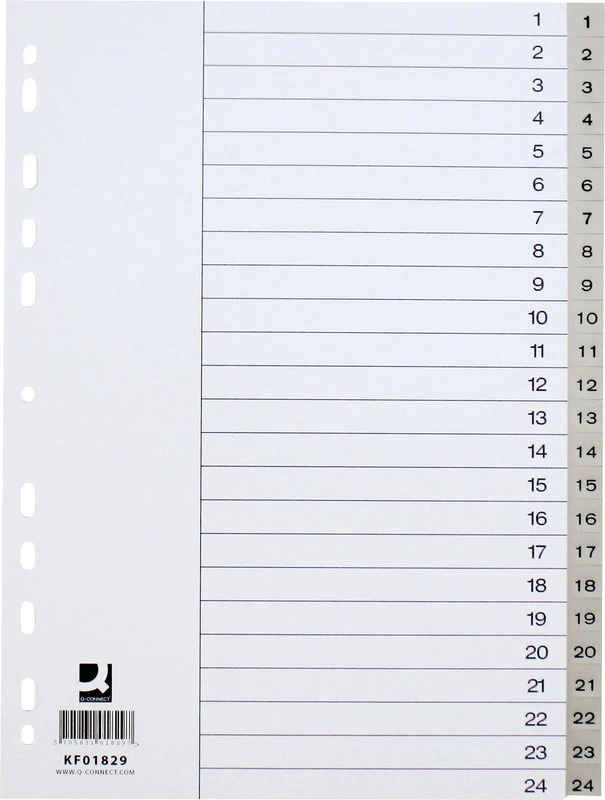 Q-CONNECT Répertoire de chiffres 1 - 24