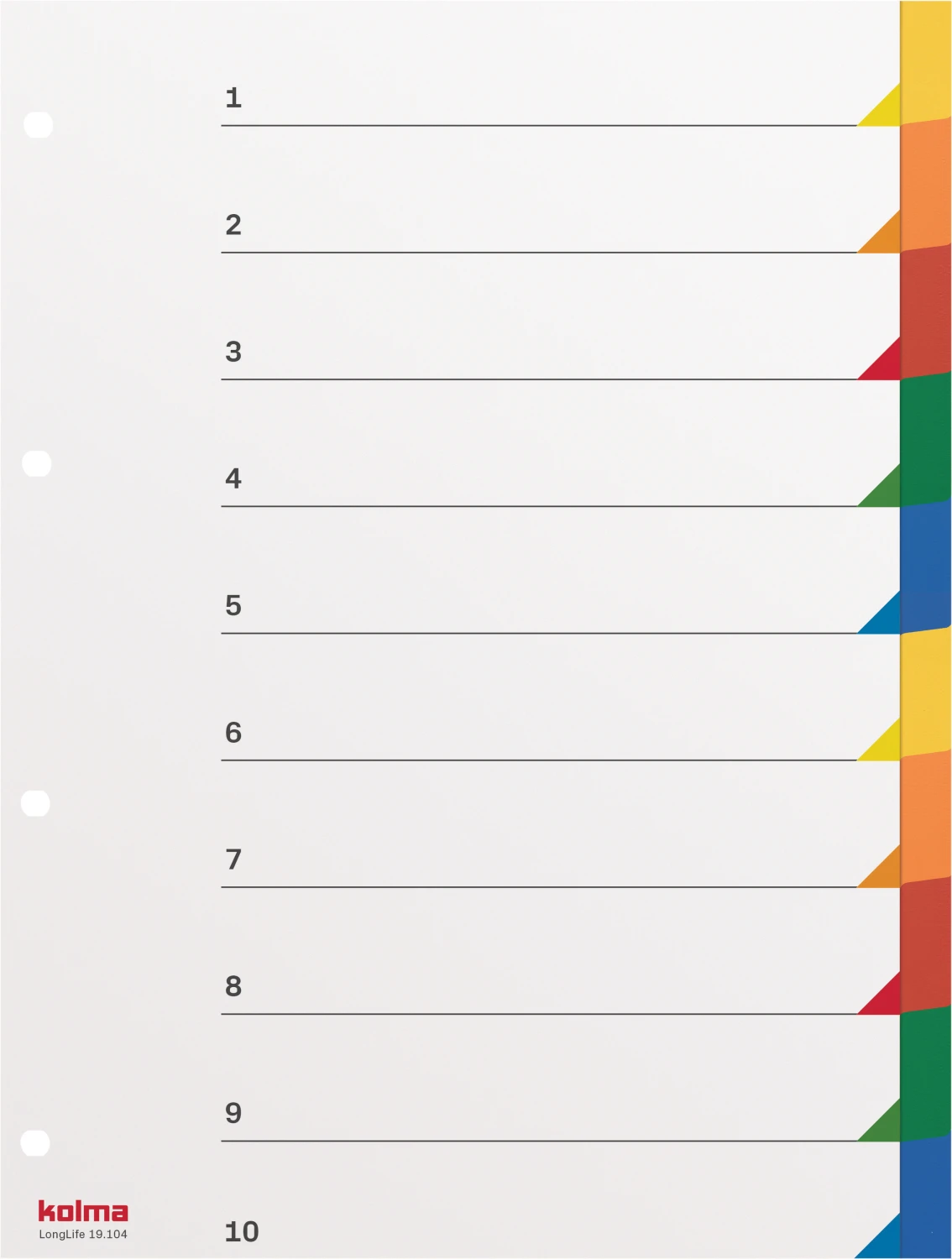 KOLMA Répertoire neutre Superstrong 10 parties