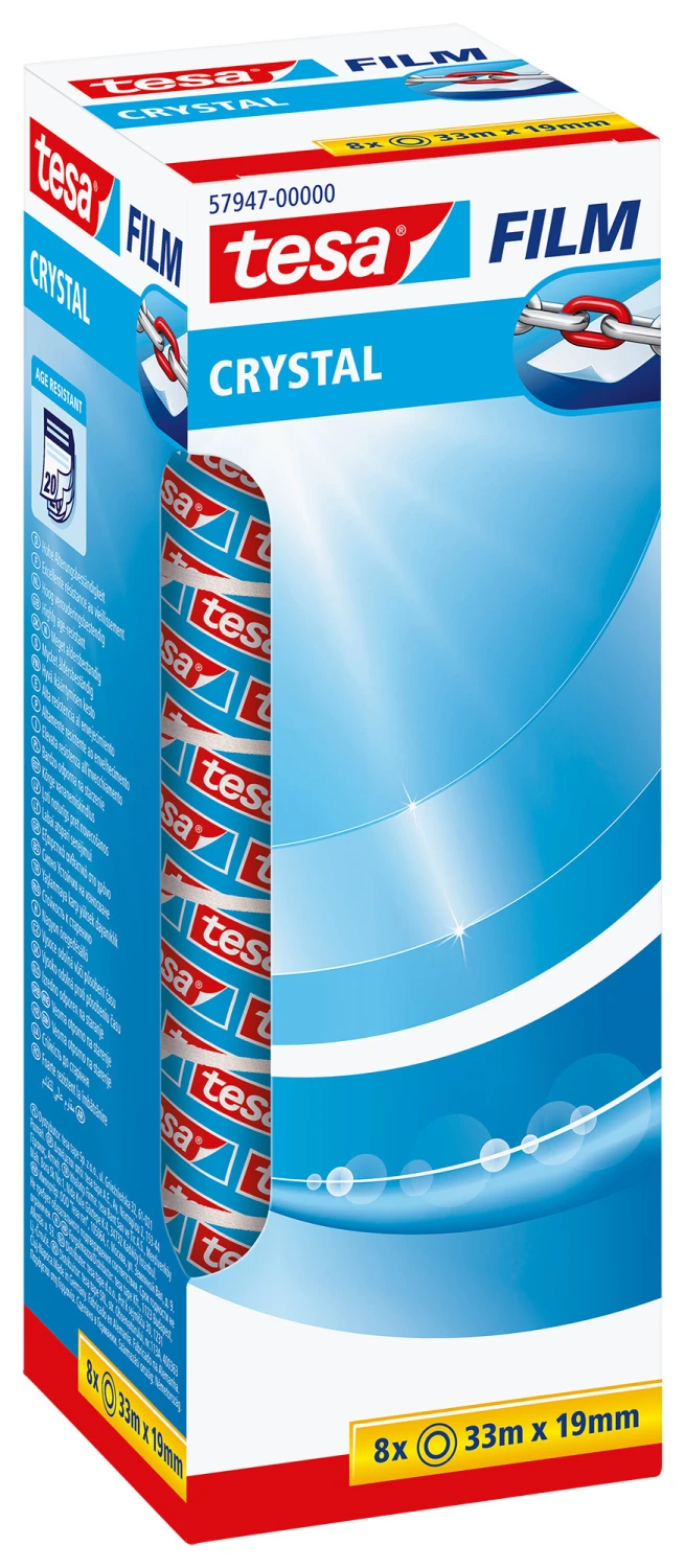 TESA Crystal Tape 19 mm x 33 m - 8 pcs.