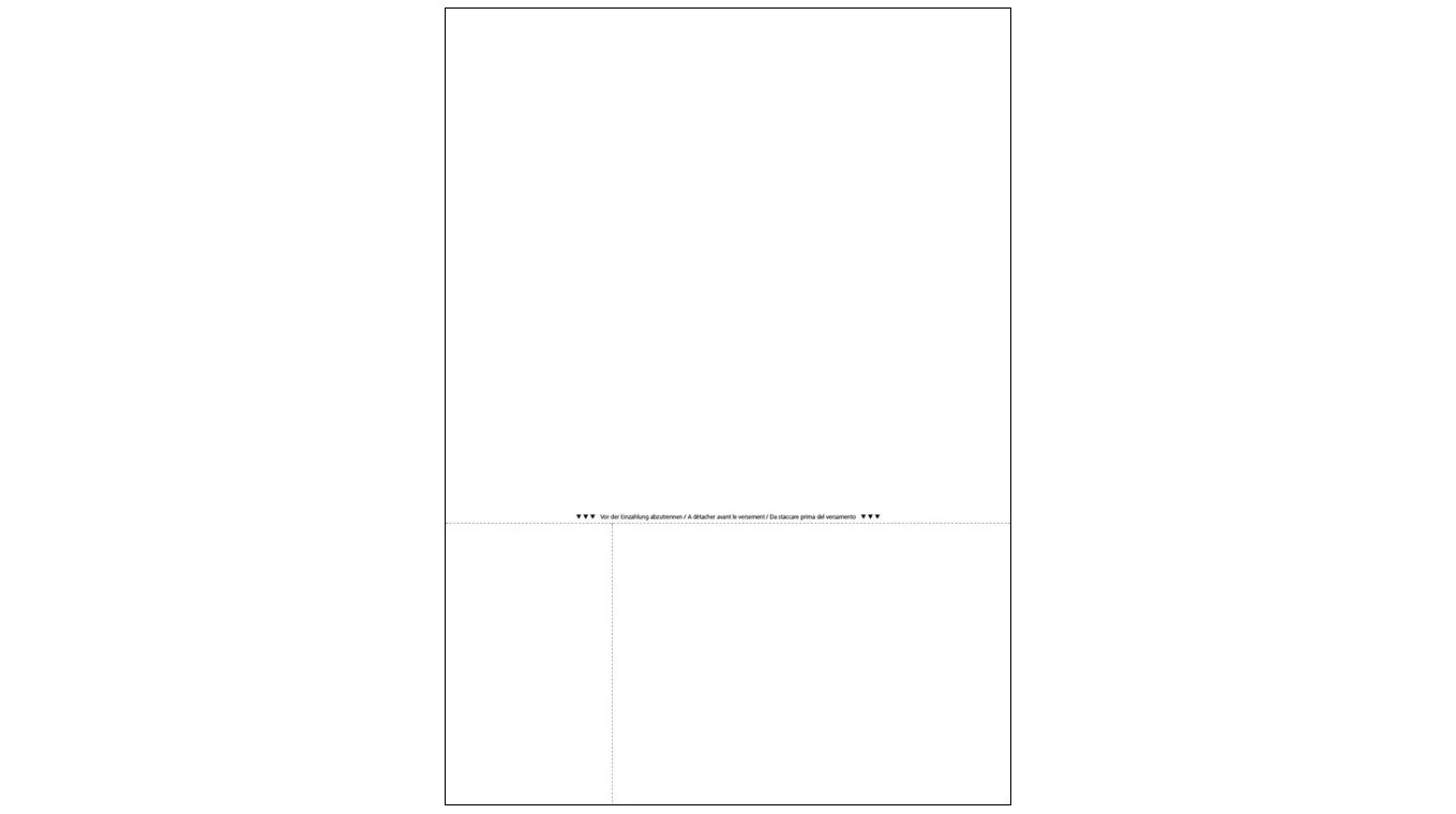 Bulletin de versement QR A4, 90 g/m2, non imprimé