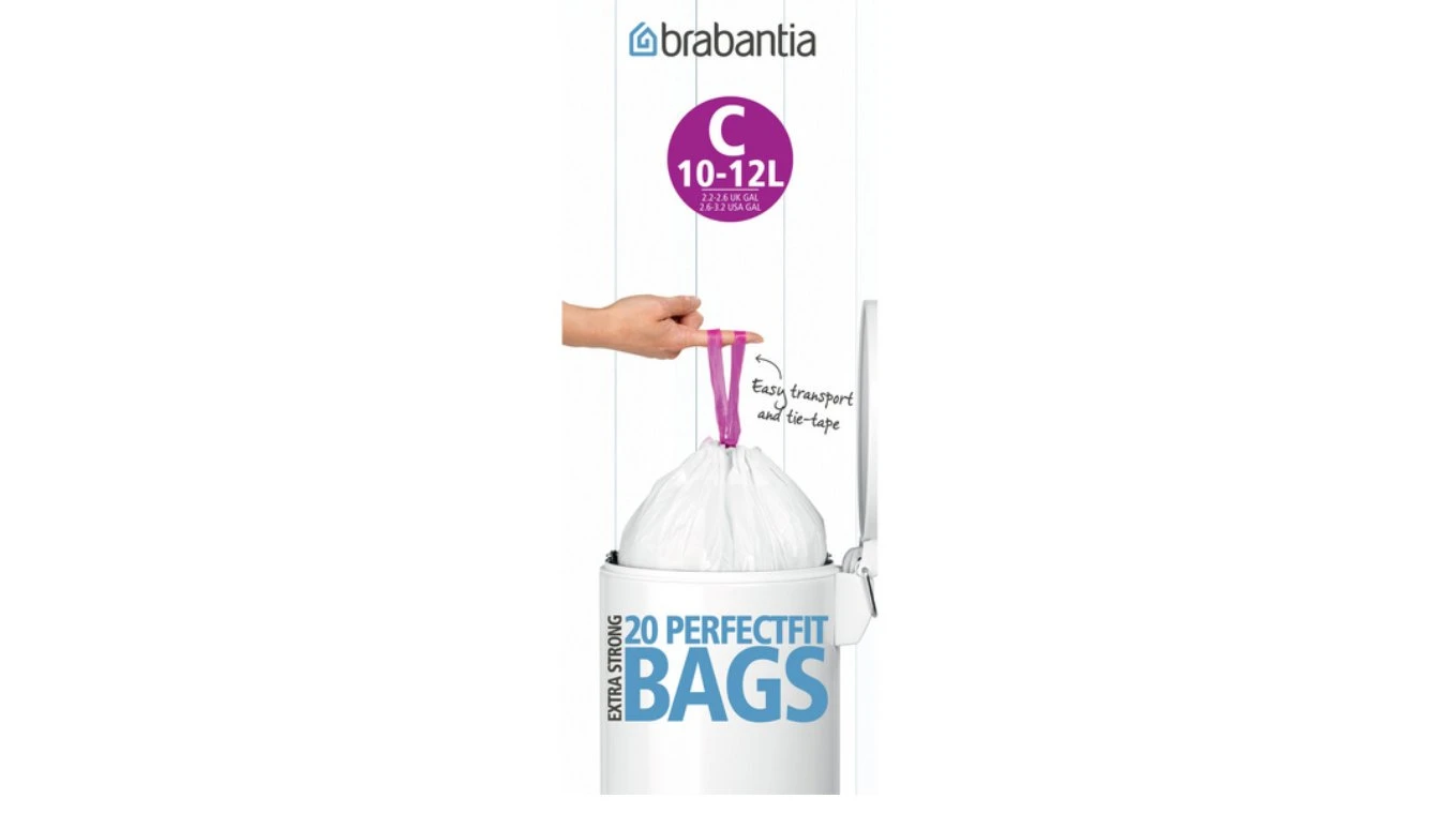 BRABANTIA Sacs à ordure 12 L, 12 rouleaux