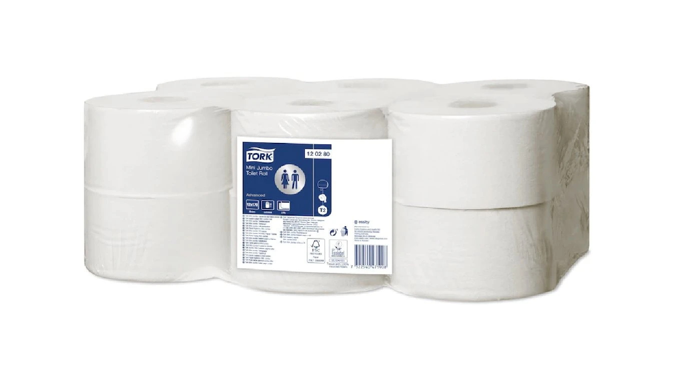 TORK Papier toilette Advanced Jumbo Mini 2 couches, 12 rouleaux