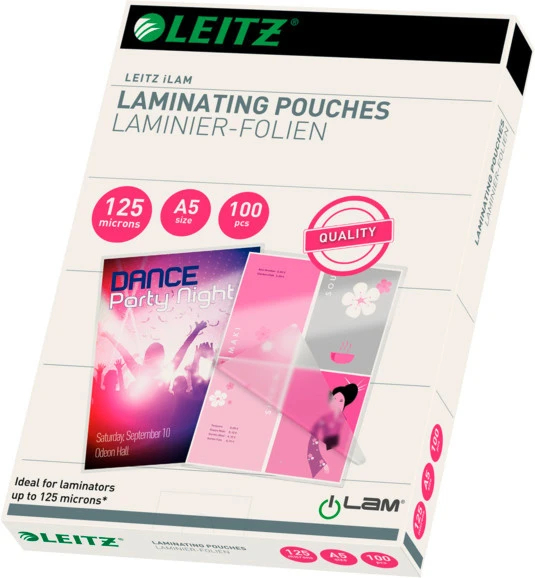 LEITZ Pochettes de plastification A5, 125my