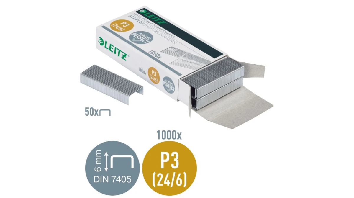 LEITZ Heftklammern P3 verzinkt 24/6 1000 Stk.