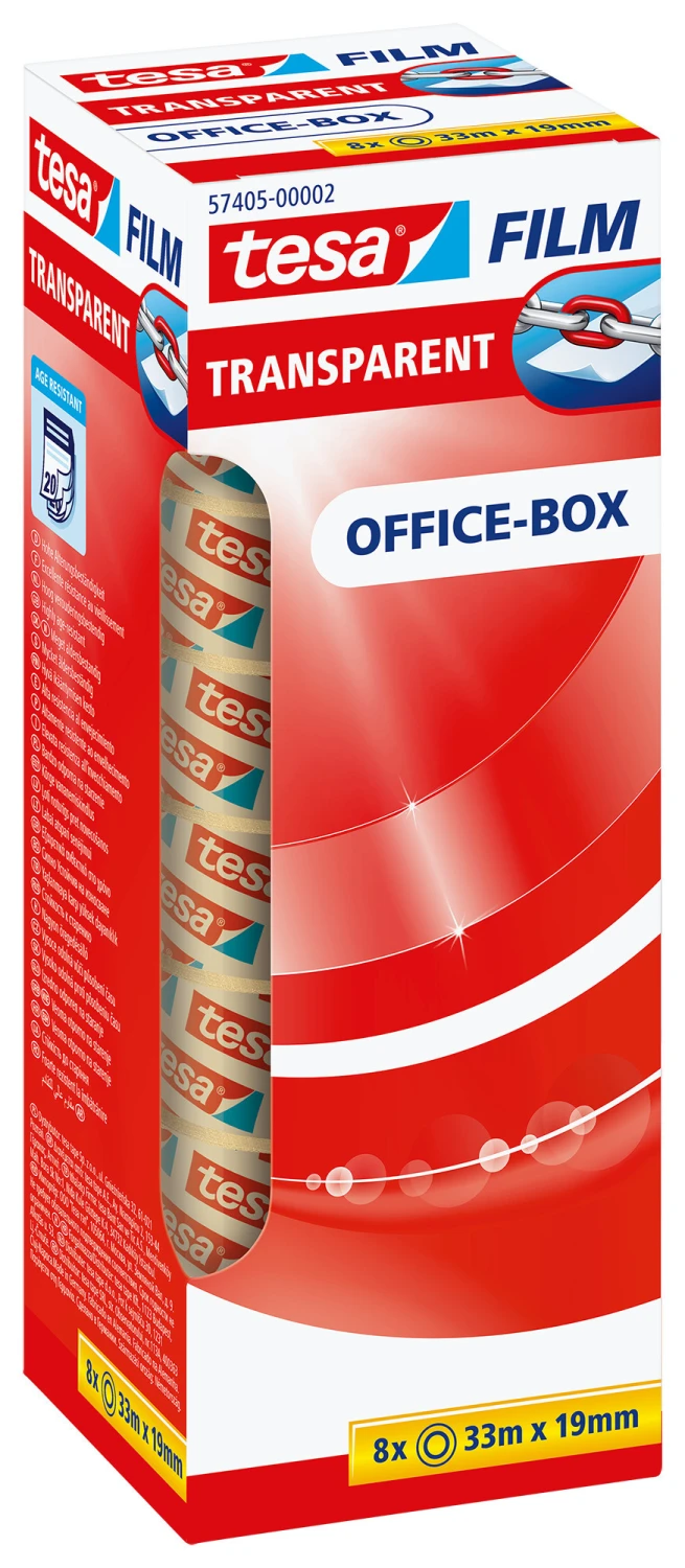 TESA Klebeband transparent Office-Box 33 m x 19 mm