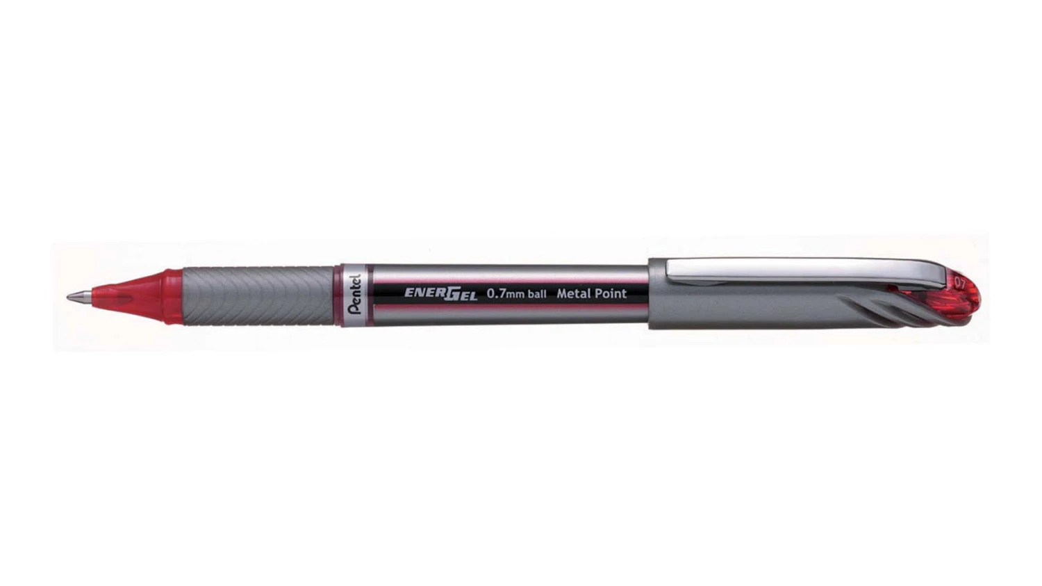 Pentel EnerGel Plus Roller à gel 0.35 mm, encre rouge
