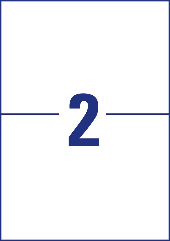 AVERY ZWECKFORM 3655-200 Etiketten, 210 × 148 mm, 200 + 20 Blatt