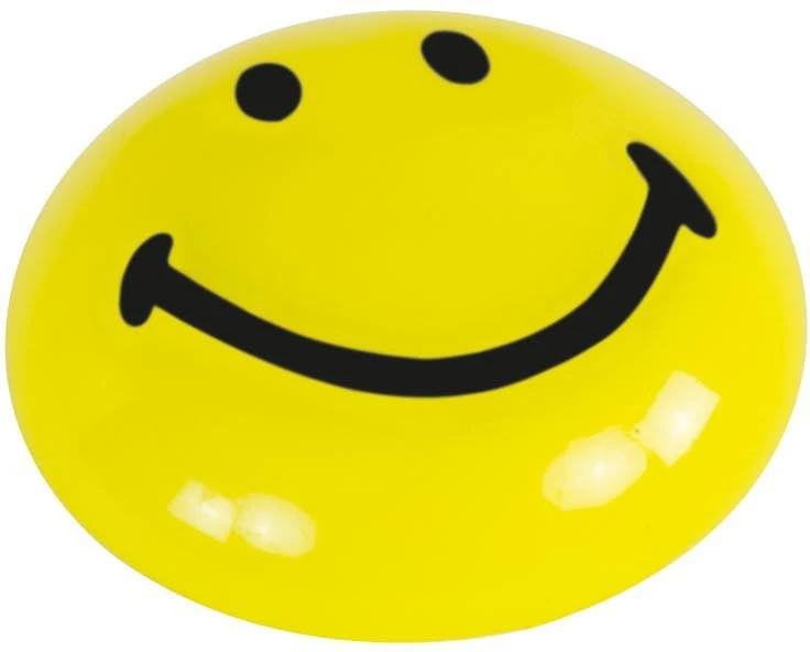 MAGNETOPLAN Smiley Magnete gelb-schwarz 30 mm - 6 Stk.