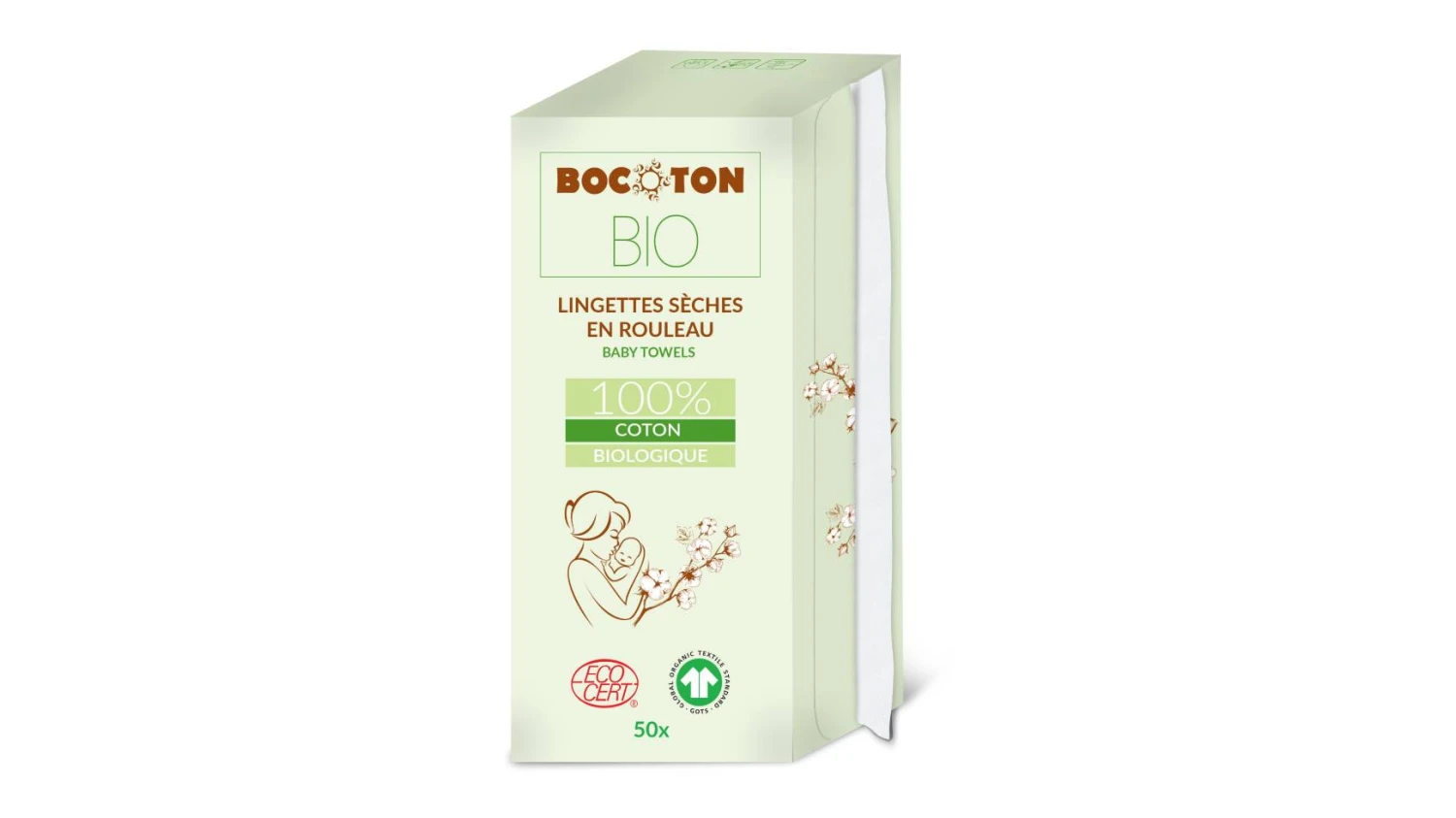 BOCOTON Lingettes sèches 50 pièces