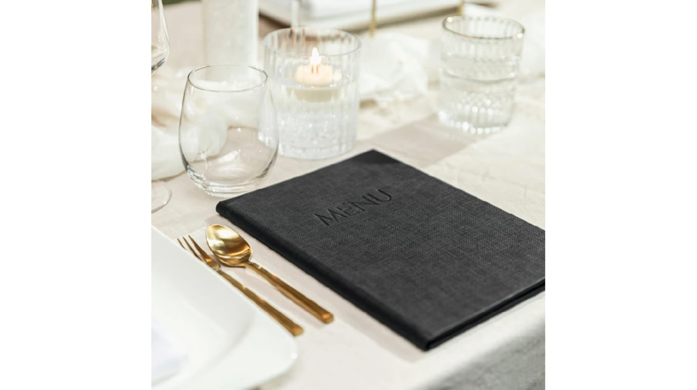 SIGEL Porte-menu - avec reliure élastique - pour 8 pages - avec reliure élastiqu