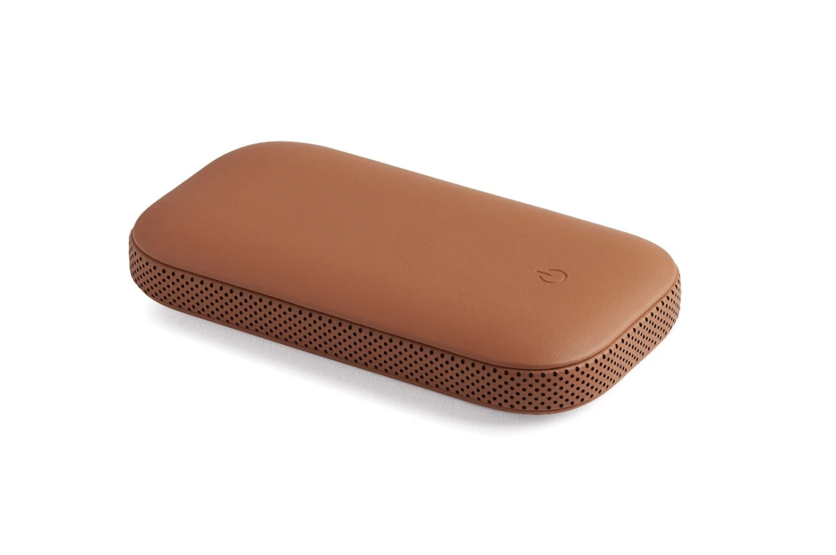 Haut-parleur portable à 360° degrés avec Powerbank Qi sans fil intégré de