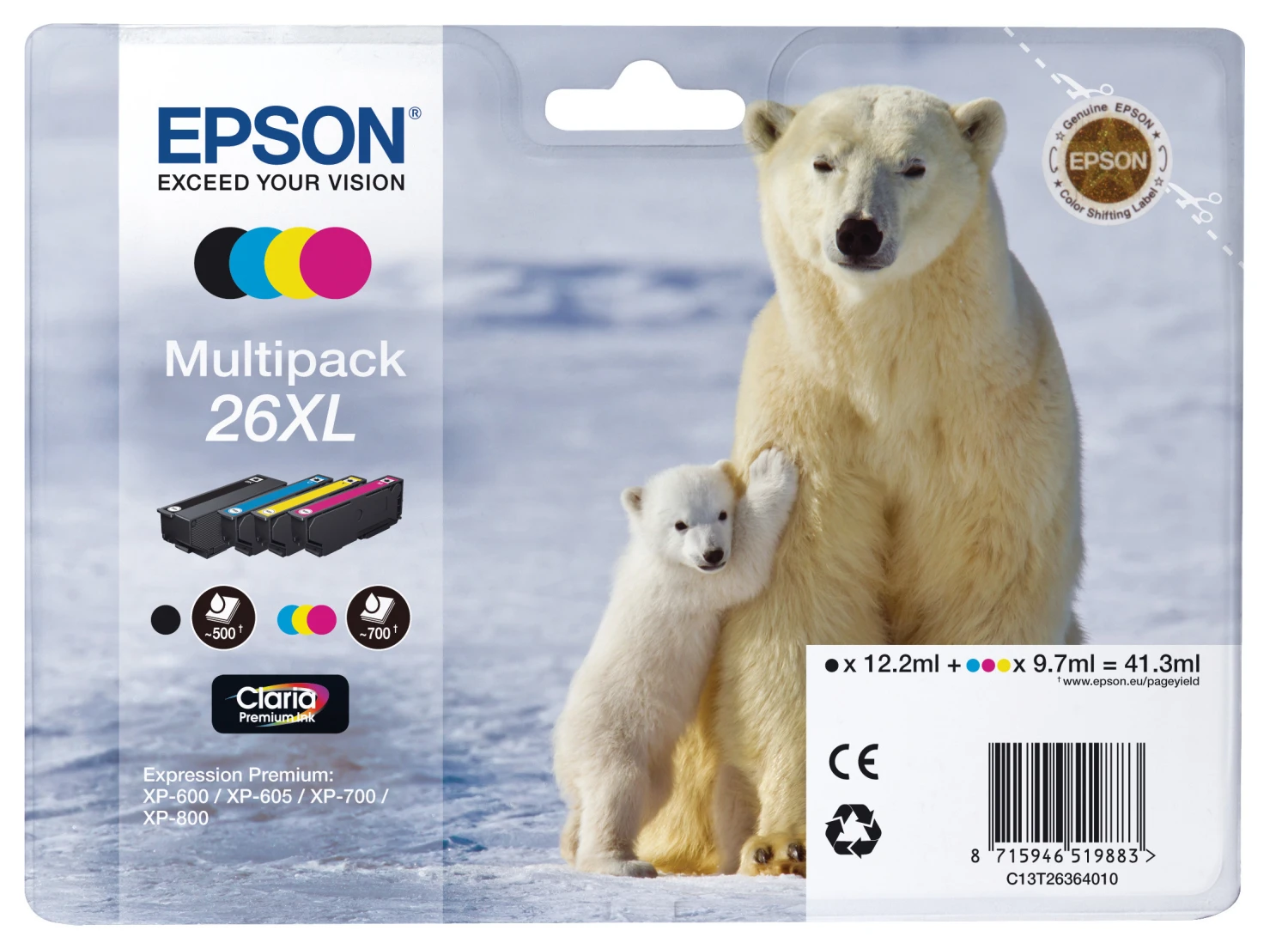 EPSON 26XL Tintenpatronen CMYB