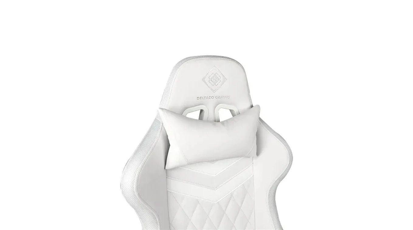 DELTACO Fauteuil gaming RGB LED blanc GAM-080-W