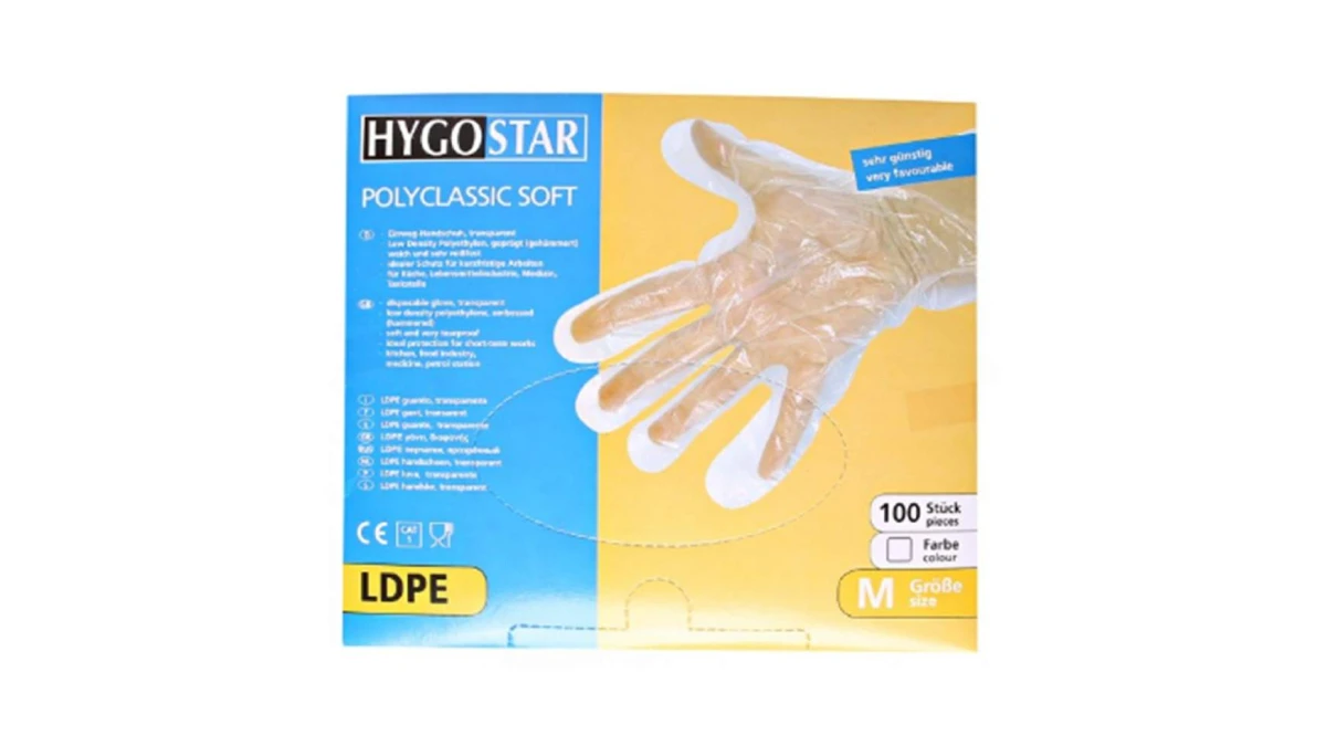 HYGOSTAR Gants jetables Polyclassic Soft taille M, 100 pièces
