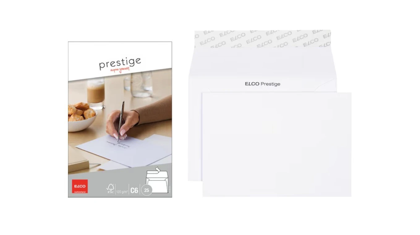 ELCO Enveloppe Prestige C6, sans fenêtre, 120 g/m2, 25 pcs.