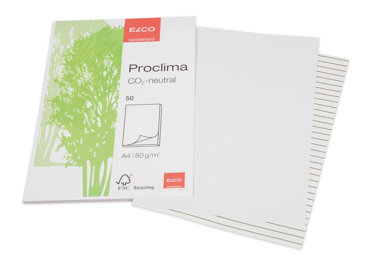 ELCO Bloc notes Proclima A4 70g/m2 - en blanc