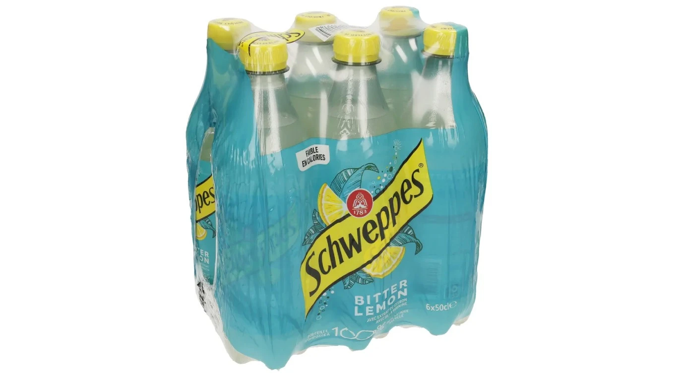 SCHWEPPES Bitter Lemon, faible en calories, 6 x 500 ml