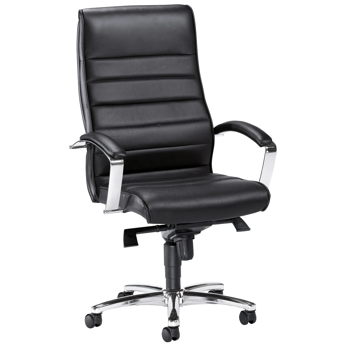 Chaise fauteuil Kosmo en cuir, avec accoudoirs