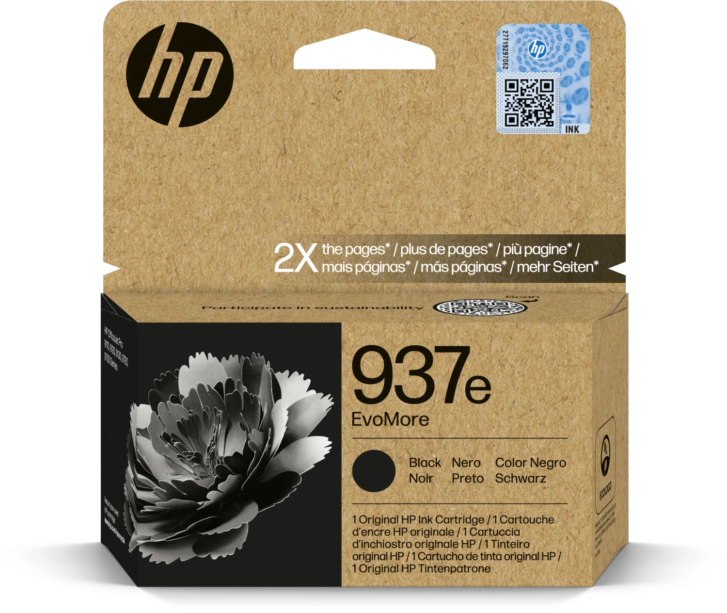 HP Cart. d'encre 937e noir