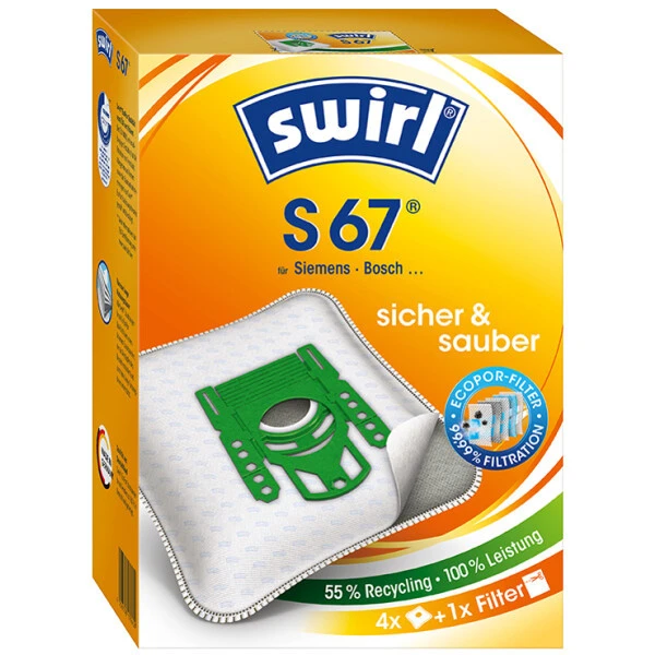 SWIRL Sac aspirateur S 67 EcoPor 4 pièces