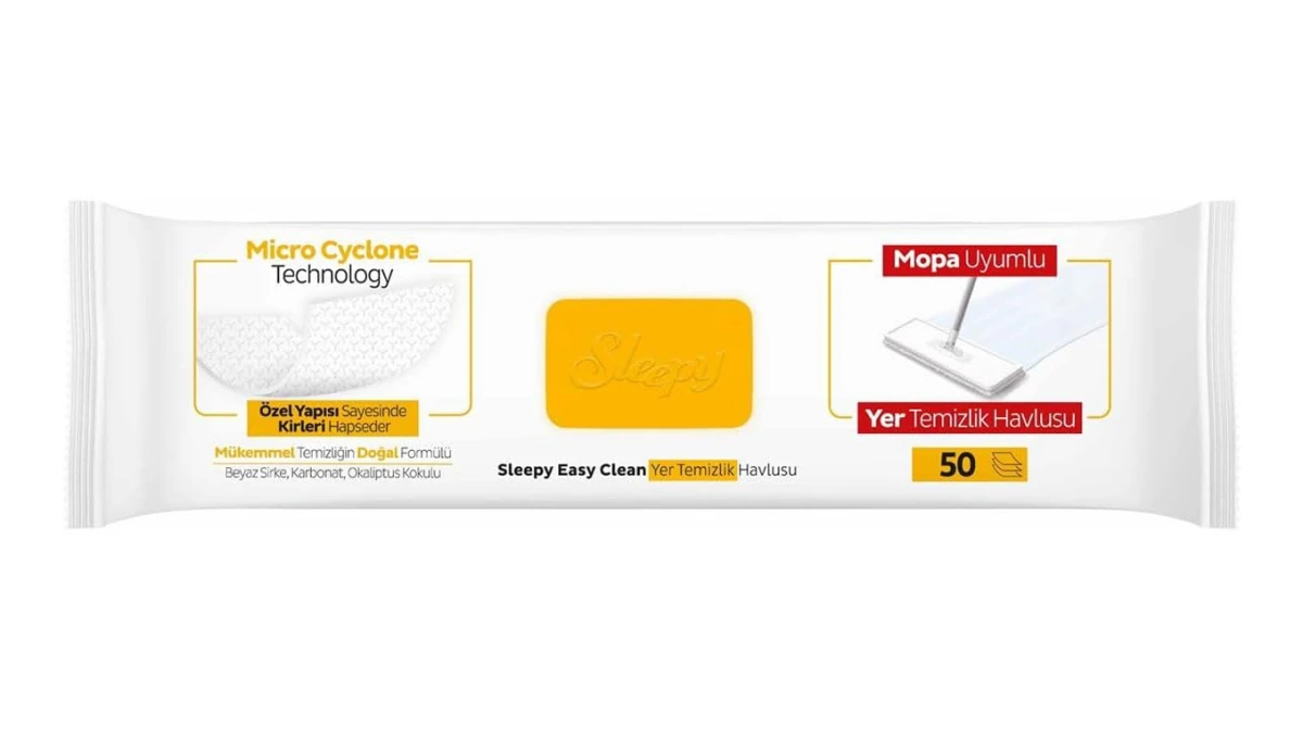 SLEEPY Lingettes nettoyantes pour sols Easy Clean 4XL 50 lingettes