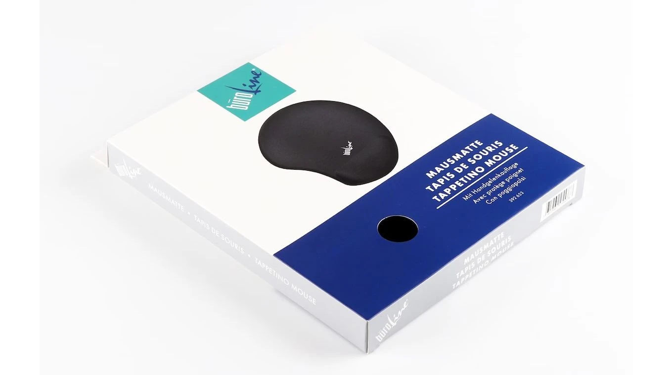 BÜROLINE Tapis de souris avec repose-poignets