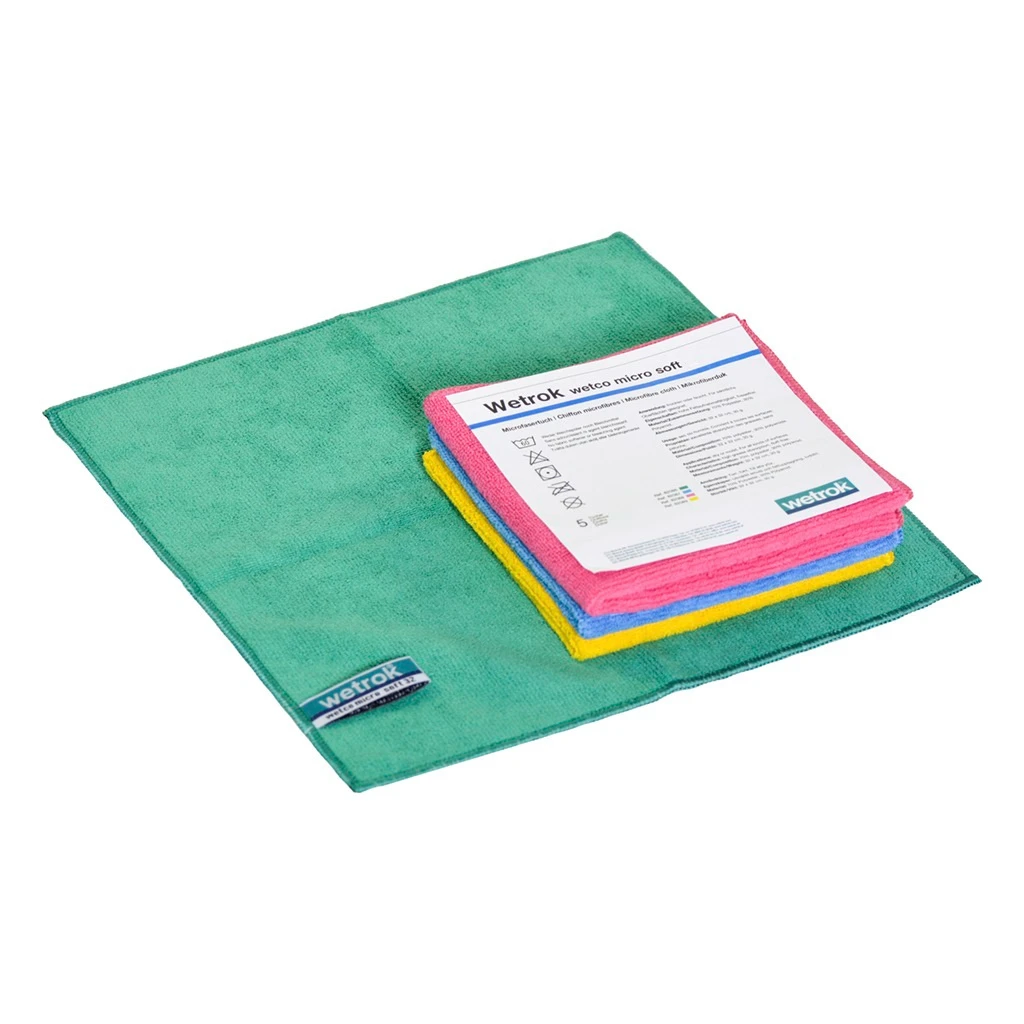 WETROK Chiffon en microfibres wetco micro soft 38, 5 pièces
